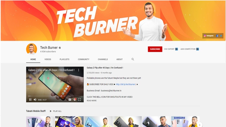 Tech Burner YouTube Channel