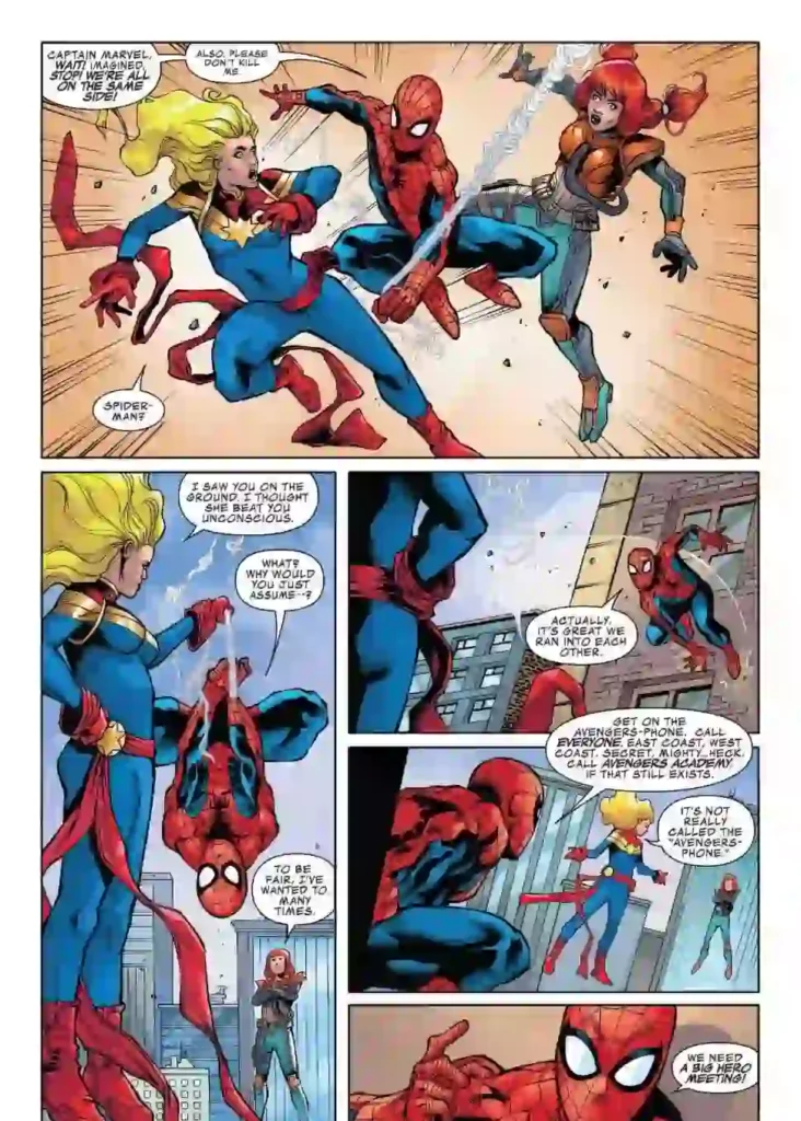 Captain Marvel and Spider-Man